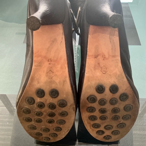 Rare! Shane and Shawn Boardroom Rockstars leather knee brown boot size 7 - Picture 11 of 16